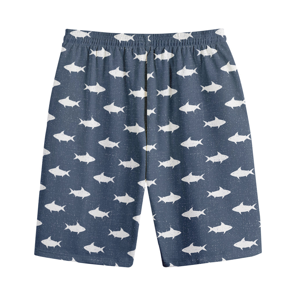 Shark Fish Pattern Print Cotton Shorts