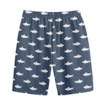 Shark Fish Pattern Print Cotton Shorts