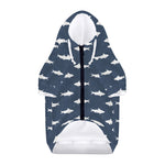 Shark Fish Pattern Print Dog Zip Up Hoodie