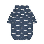 Shark Fish Pattern Print Dog Zip Up Hoodie