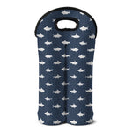 Shark Fish Pattern Print Double Neoprene Wine Tote