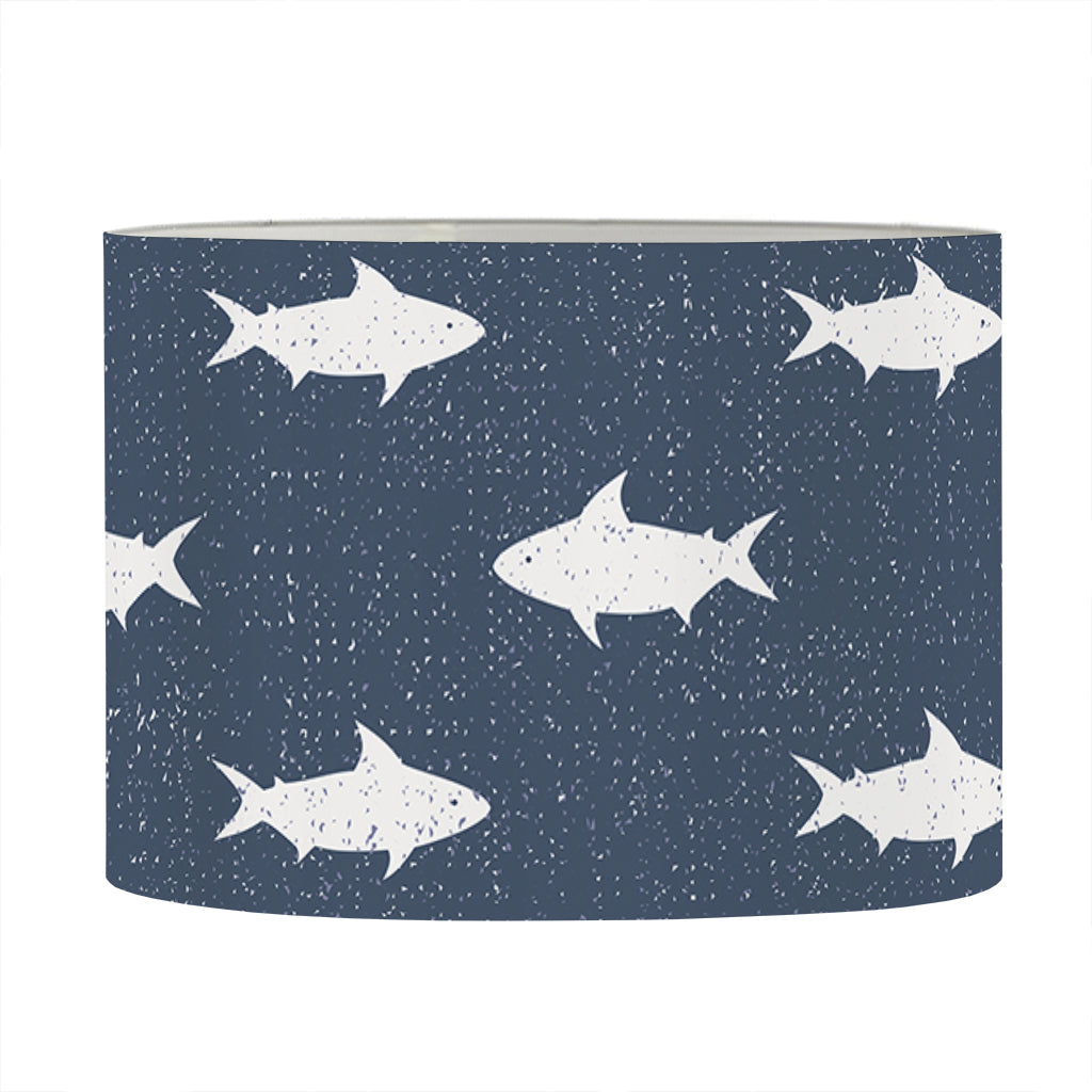 Shark Fish Pattern Print Drum Lamp Shade