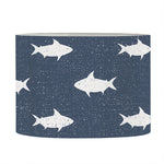 Shark Fish Pattern Print Drum Lamp Shade