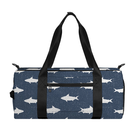 Shark Fish Pattern Print Gym Bag