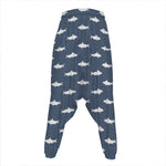 Shark Fish Pattern Print Hammer Pants