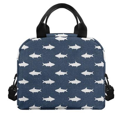 Shark Fish Pattern Print Insulated Lunch Bag