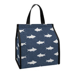 Shark Fish Pattern Print Insulated Lunch Tote