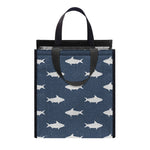 Shark Fish Pattern Print Insulated Lunch Tote