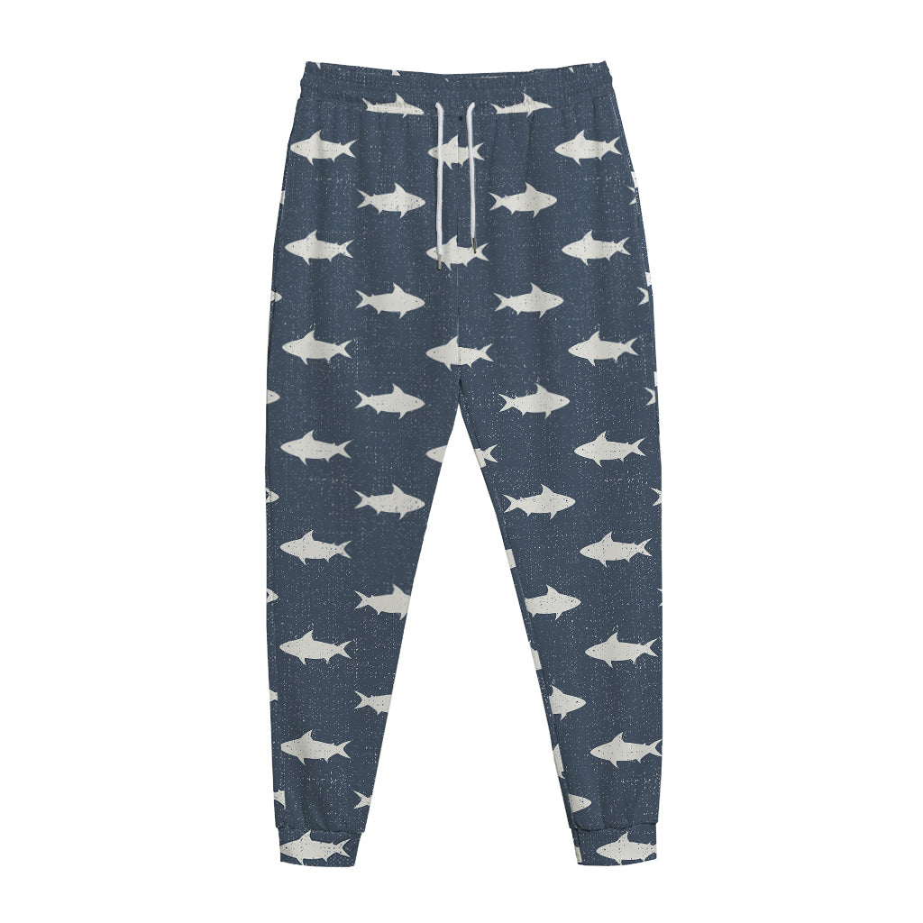 Shark Fish Pattern Print Jogger Pants
