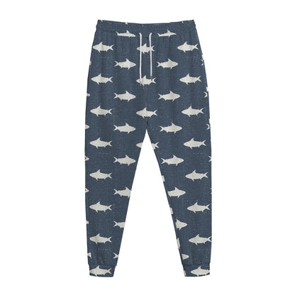 Shark Fish Pattern Print Jogger Pants