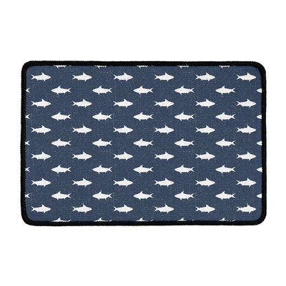 Shark Fish Pattern Print Kitchen Mat
