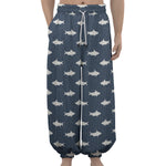 Shark Fish Pattern Print Lantern Pants