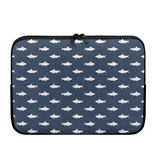 Shark Fish Pattern Print Laptop Sleeve
