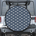 Shark Fish Pattern Print Leather Spare Tire Cover