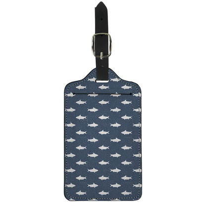 Shark Fish Pattern Print Luggage Tag