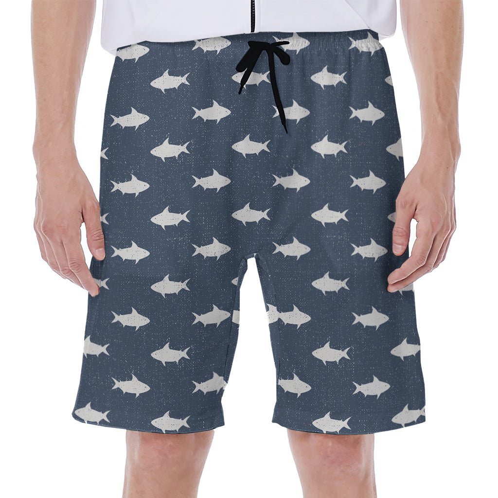 Shark Fish Pattern Print Men's Beach Shorts