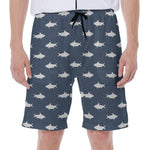 Shark Fish Pattern Print Men's Beach Shorts