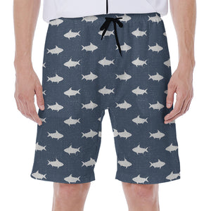 Shark Fish Pattern Print Men's Beach Shorts