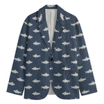 Shark Fish Pattern Print Men's Blazer