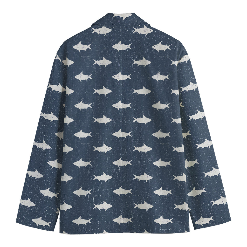 Shark Fish Pattern Print Men's Blazer