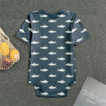 Shark Fish Pattern Print Men's Bodysuit