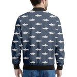 Shark Fish Pattern Print Men's Bomber Jacket