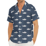 Shark Fish Pattern Print Men's Deep V-Neck Shirt