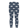 Shark Fish Pattern Print Men's Leggings