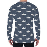 Shark Fish Pattern Print Men's Long Sleeve T-Shirt