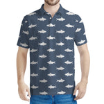 Shark Fish Pattern Print Men's Polo Shirt