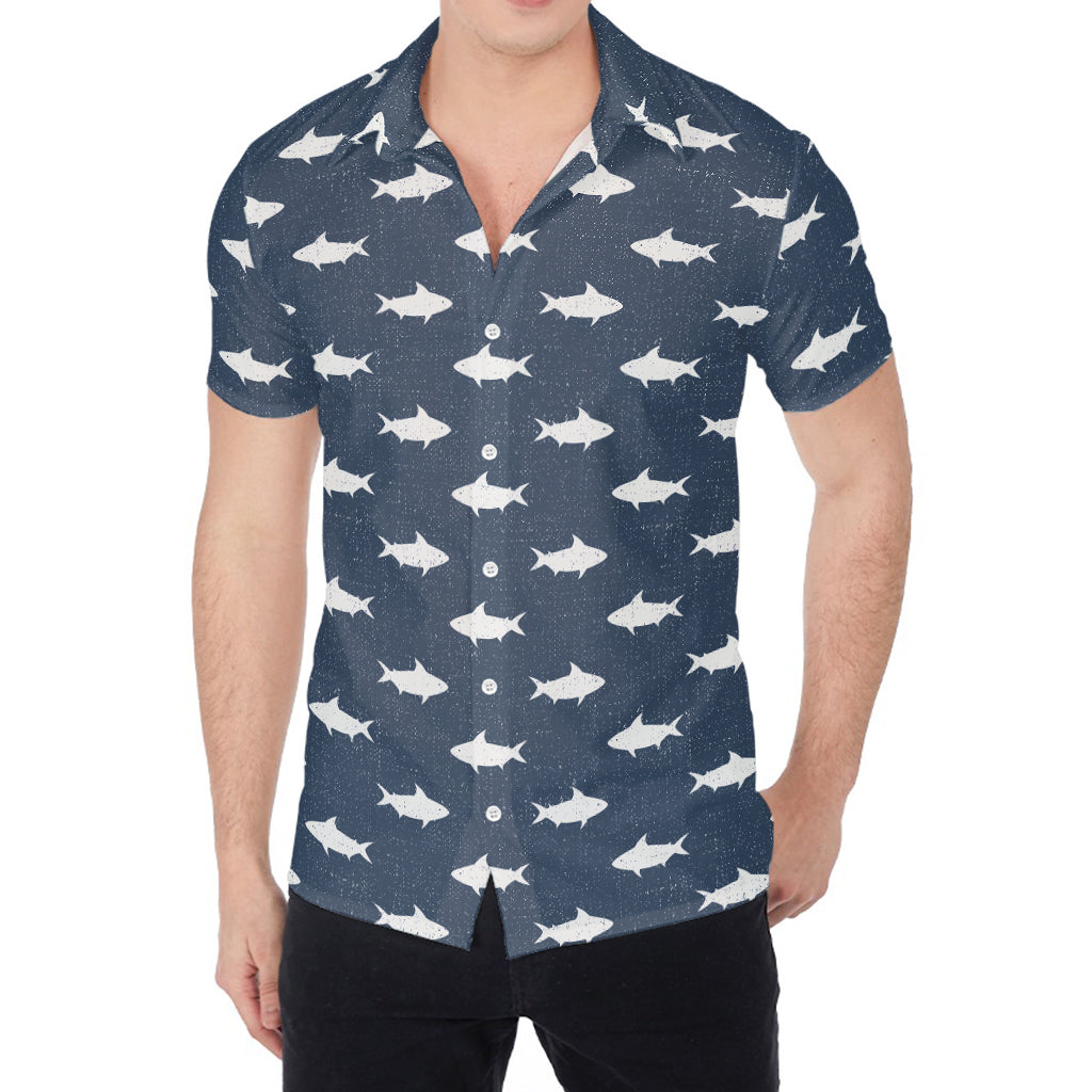 Shark Fish Pattern Print Men's Shirt