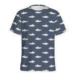 Shark Fish Pattern Print Men's Sports T-Shirt