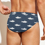 Shark Fish Pattern Print Men's Swim Briefs