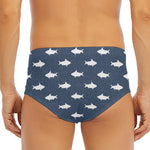 Shark Fish Pattern Print Men's Triangle Swim Briefs