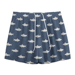 Shark Fish Pattern Print Mesh Shorts