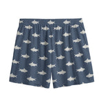 Shark Fish Pattern Print Mesh Shorts