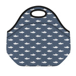 Shark Fish Pattern Print Neoprene Lunch Bag