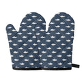 Shark Fish Pattern Print Oven Mitts