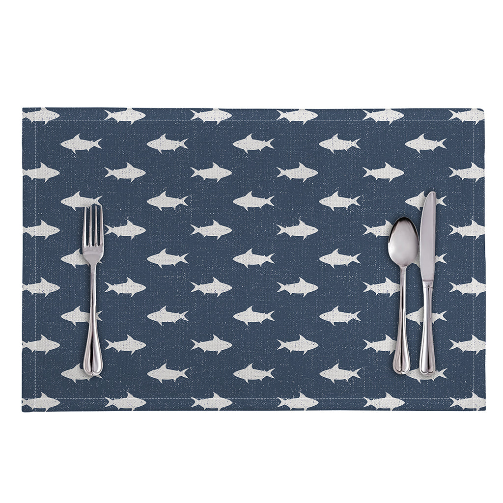 Shark Fish Pattern Print Placemat