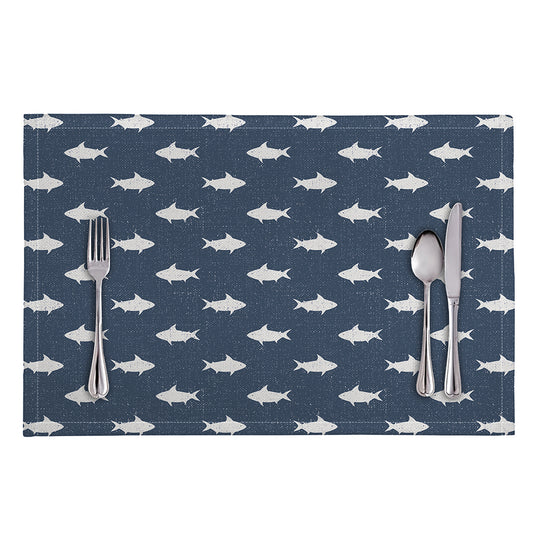 Shark Fish Pattern Print Placemat