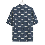 Shark Fish Pattern Print Rayon Hawaiian Shirt