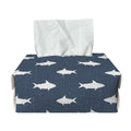 Shark Fish Pattern Print Rectangle Tissue Box Cover