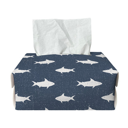 Shark Fish Pattern Print Rectangle Tissue Box Cover
