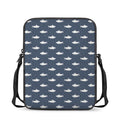 Shark Fish Pattern Print Rectangular Crossbody Bag
