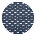 Shark Fish Pattern Print Round Blanket