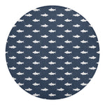 Shark Fish Pattern Print Round Blanket
