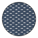 Shark Fish Pattern Print Round Floor Mat