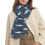 Shark Fish Pattern Print Scarf