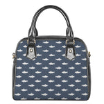 Shark Fish Pattern Print Shoulder Handbag