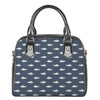 Shark Fish Pattern Print Shoulder Handbag